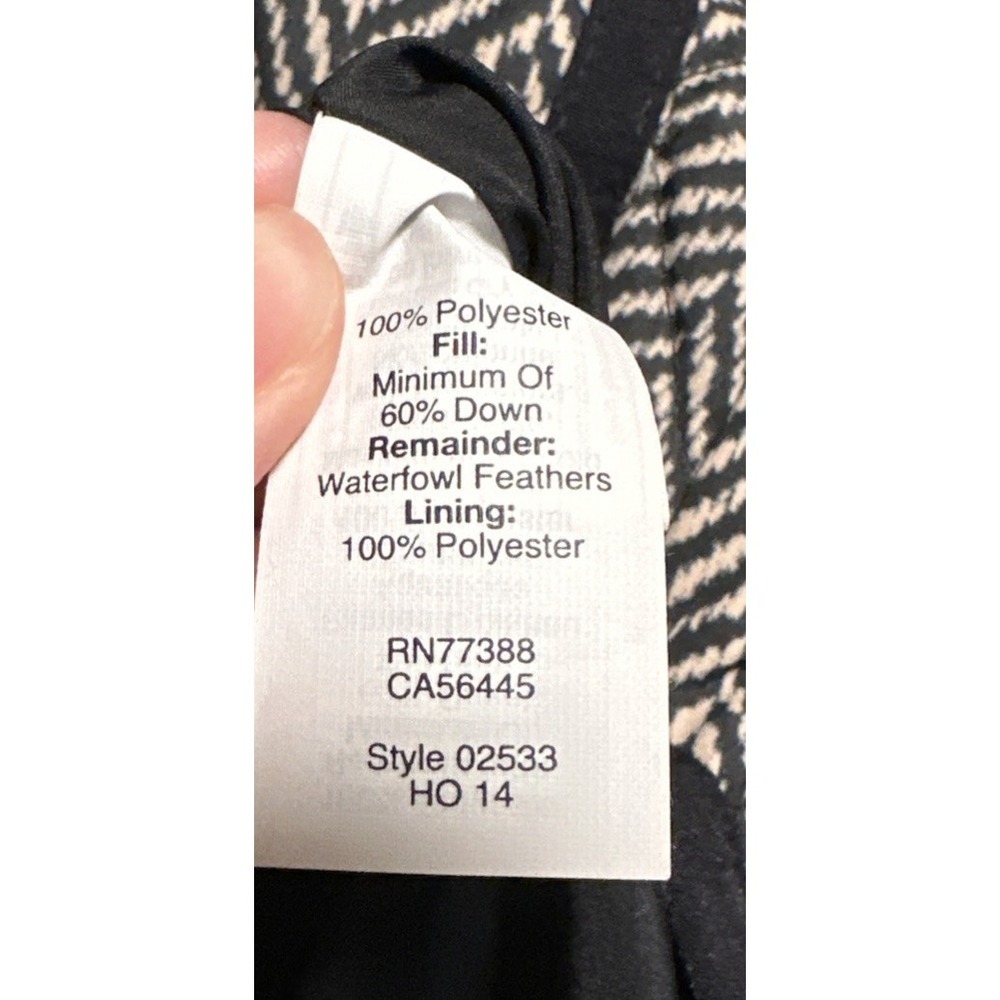 J.Crew Women's Quilted Printed Puffer Vest Geometric Sz Medium Black - Picture 5 of 5